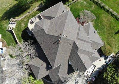 Denver, CO area residential roofing arial view